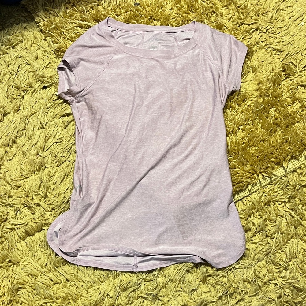 Head light purple shirt